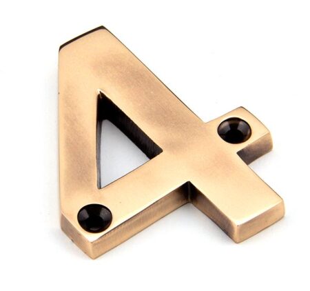 Polished Bronze Numeral 4 | 92024
