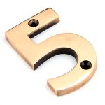Polished Bronze Numeral 5 | 92025