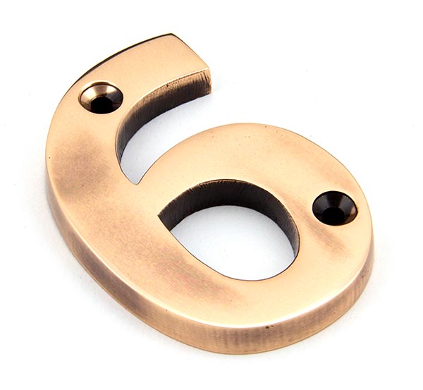 Polished Bronze Numeral 6 | 92026