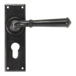 Black Regency Lever Euro Lock Set | 92060