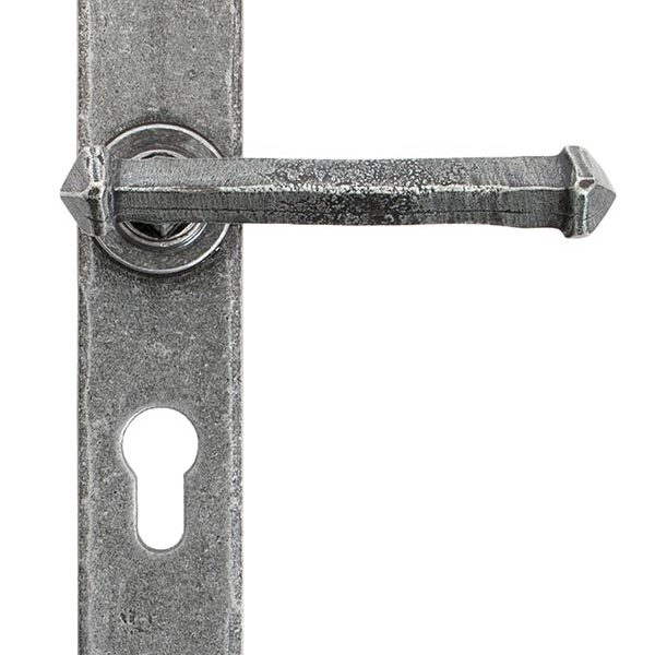 Pewter Tudor Lever Euro Lock Set | 92063
