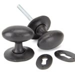 External Beeswax Oval Mortice/Rim Knob Set | 92065