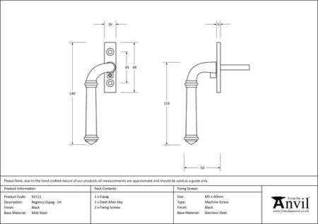 Black Regency Espag - LH | 92111 - Image 2