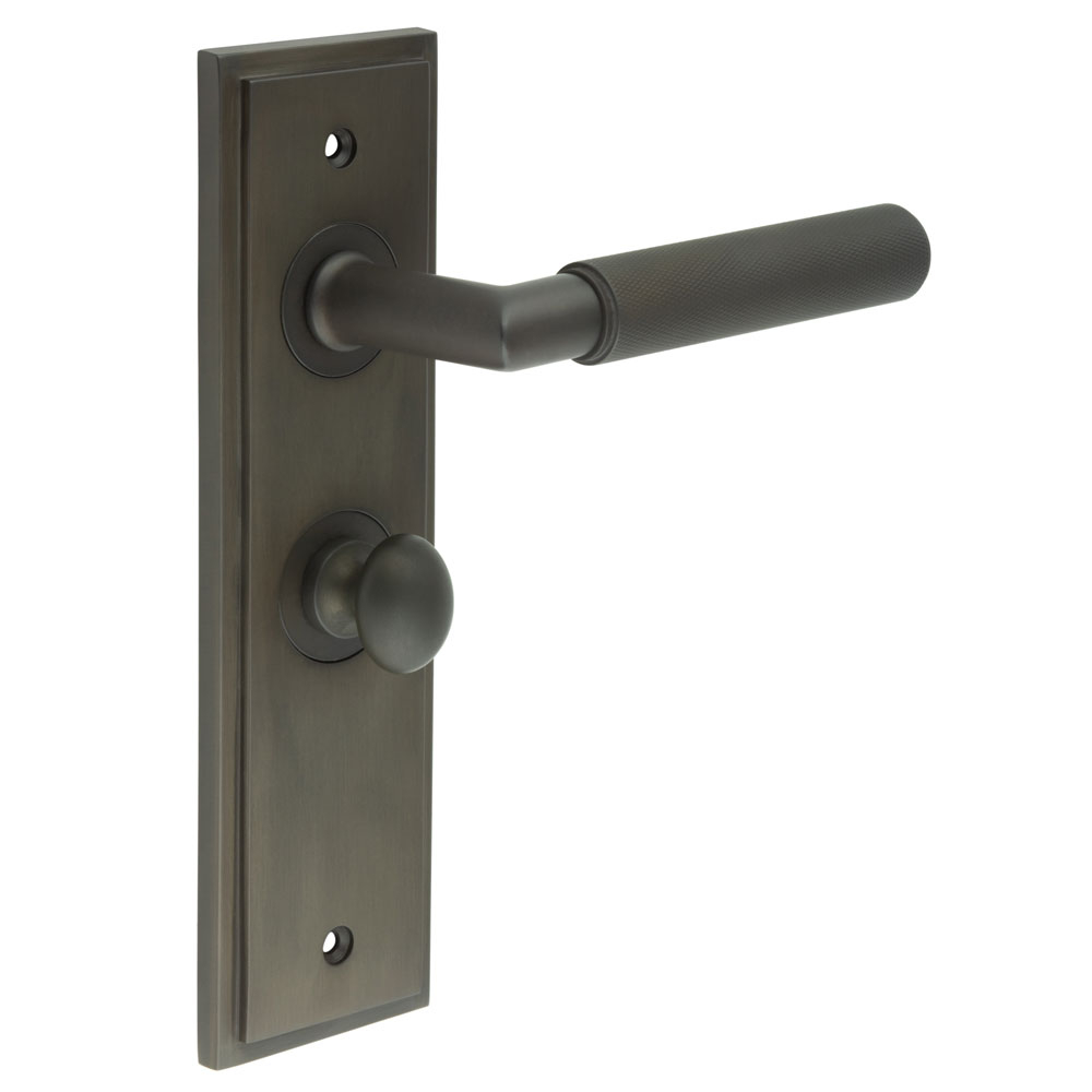 bur-40db-453db-80db.jpg Frelan Piccadilly Door Handle Bathroom Backplate Dark Bronze & Turn & Release - Image 1