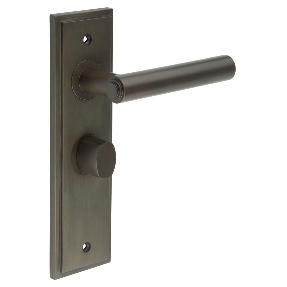 bur-45db-453db-81db.jpg Frelan Richmond Door Handle Bathroom Backplate Dark Bronze & Turn & Release - Image 1