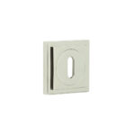 Burlington Standard Keyway Escutcheons Square Stepped Rose Polished Nickel