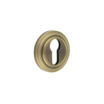 Burlington Euro Profile Escutcheons Chamfered Rose Antique Brass