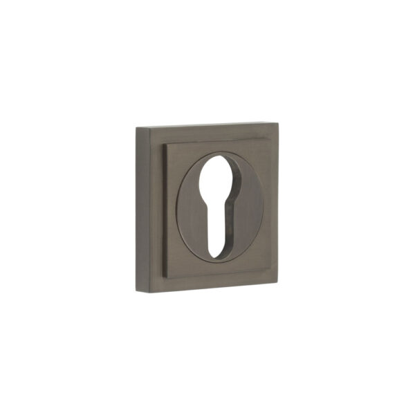 Burlington Euro Profile Escutcheons Square Stepped Rose Dark Bronze