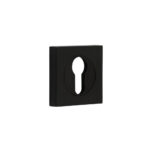 Burlington Euro Profile Escutcheons Square Plain Rose Black