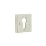 Burlington Euro Profile Escutcheons Square Plain Rose Polished Nickel
