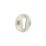 Burlington Euro Profile Escutcheons Reeded Rose Polished Nickel