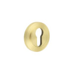 Burlington Euro Profile Escutcheons Chamfered Rose Satin Brass
