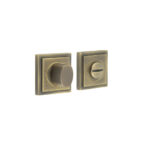 Burlington Turns & Releases Inner 3 Square Stepped Rose Antique Brass