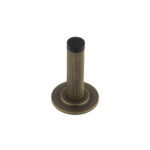 Burlington Knurled Wall Mounted Doorstops Stepped Rose Antique Brass