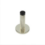 Burlington Knurled Wall Mounted Doorstops Plain Rose Polished Nickel