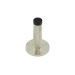 Burlington Knurled Wall Mounted Doorstops Reeded Rose Polished Nickel