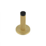 Burlington Knurled Wall Mounted Doorstops Plain Rose Satin Brass