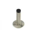 Burlington Knurled Wall Mounted Doorstops Chamfered Rose Satin Nickel