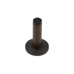 Burlington Plain Wall Mounted Door Stops Reeded Rose Dark Bronze