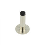 Burlington Plain Wall Mounted Door Stops Reeded Rose Polished Nickel