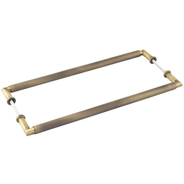 Burlington Piccadilly Pull Handles 425 X 20mm Back to Back Antique Brass