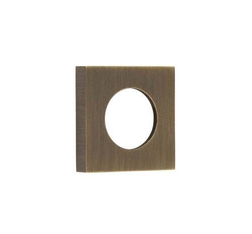 Burlington Square Plain Outer Rose Antique Brass