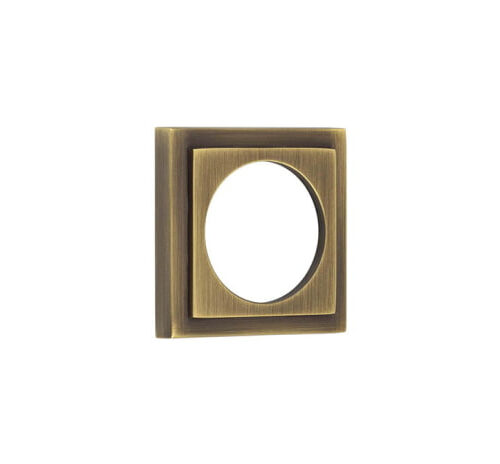 Burlington Stepped Square Outer Rose for Burlington Escutcheon Antique Brass
