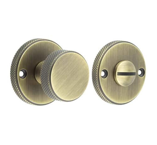 Burlington Westbourne Knurled Turn & Release Antique Brass