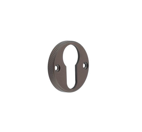 Burlington Westbourne Knurled Euro Profile Escutcheon Dark Bronze