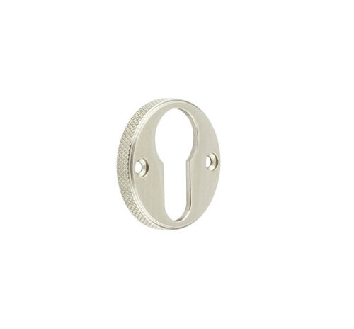 Burlington Westbourne Knurled Euro Profile Escutcheon Satin Nickel