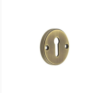 Burlington Westbourne Knurled Standard Keyway Escutcheon Antique Brass