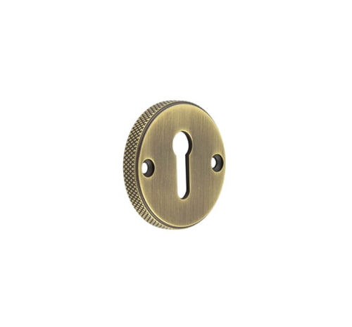 Burlington Westbourne Knurled Standard Keyway Escutcheon Antique Brass
