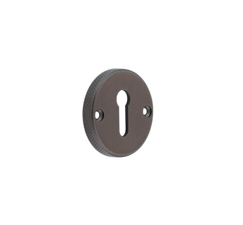 Burlington Westbourne Knurled Standard Keyway Escutcheon Dark Bronze
