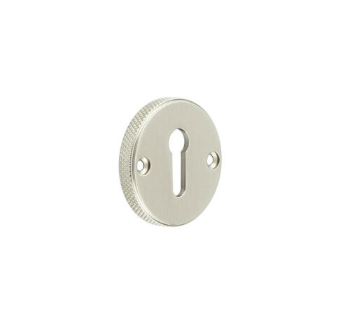 Burlington Westbourne Knurled Standard Keyway Escutcheon Satin Nickel