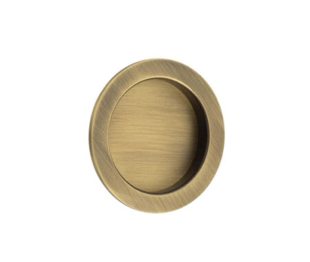 Frelan Burlington Circular Flush Pull Antique Brass