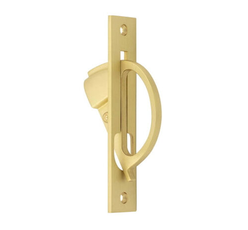 Burlington Sliding Door Edge Pull Satin Brass