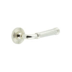 Highgate Door Handles Reeded Rose Polished Nickel