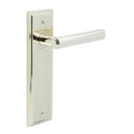 Frelan Richmond Door Handle Latch Backplate Polished Nickel