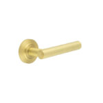 Frelan Richmond Door Handles Chamfered Rose Satin Brass