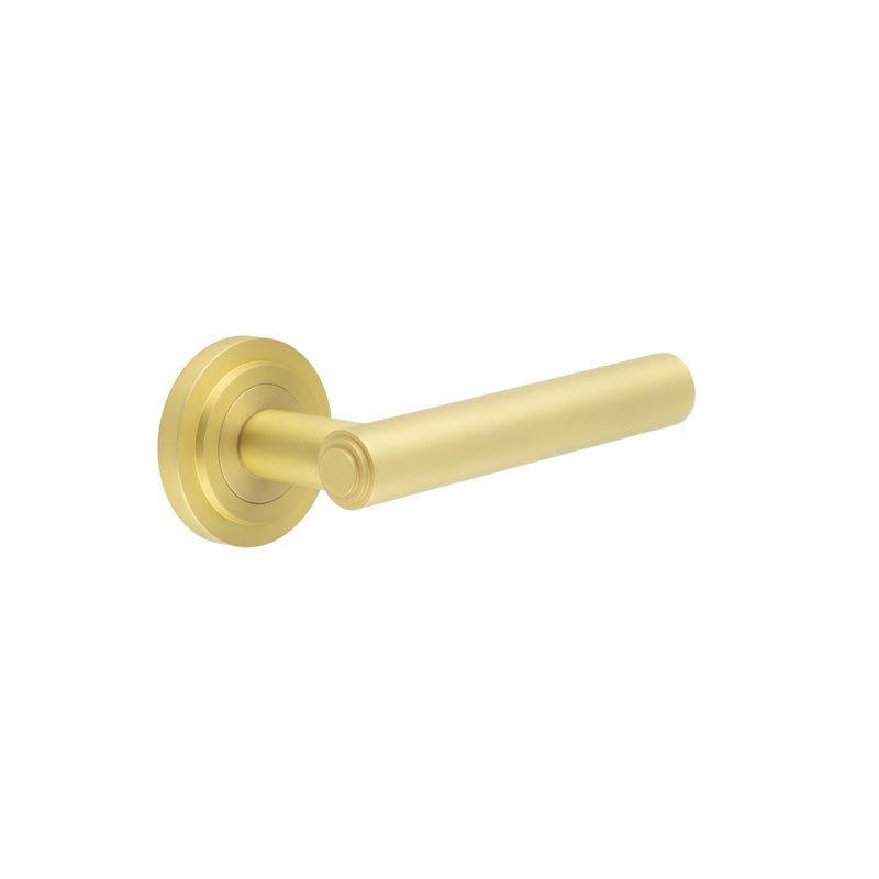 bur45kit237.jpg Frelan Richmond Door Handles Stepped Rose Satin Brass - Image 1