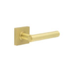 Frelan Richmond Door Handles Square Plain Satin Brass