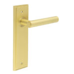 Frelan Richmond Door Handle Latch Backplate Satin Brass
