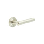 Frelan Richmond Door Handles Chamfered Rose Satin Nickel
