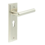 Frelan Richmond Door Handle Euro Backplate Satin Nickel