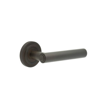 Frelan Richmond Door Handles Stepped Rose Dark Bronze
