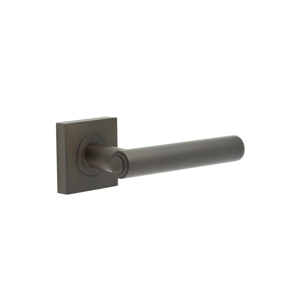 bur45kit84.jpg Frelan Richmond Door Handles Square Plain Dark Bronze - Image 1