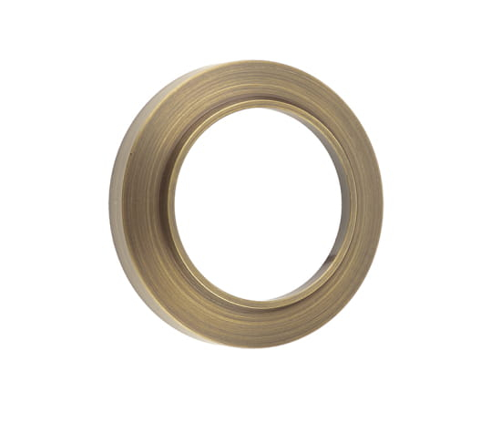 bur72ab.jpg Frelan Burlington Chamfered Outer Roses for Escutcheons Antique Brass - Image 1
