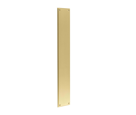 bur778sb.jpg Frelan Burlington Finger Plate 450 X 75mm Satin Brass - Image 1
