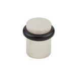 Frelan Burlington Knurled Floor Mounted Doorstops 40mm Dia Polished Nickel