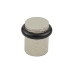 Frelan Burlington Knurled Floor Mounted Doorstops 40mm Dia Satin Nickel